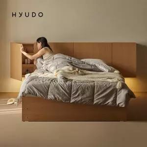 [휴도]감동의 선유 LED 7단 서랍 수납 호텔 침대 프레임 퀸 Q