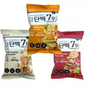 빙그레 더단백 팝칩 3종 총 12개 (군옥수수4개+허니갈릭4개+매콤살사4개) 단백질 과자