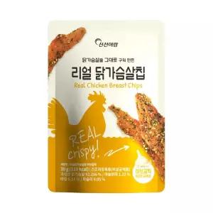 신선어람 닭가슴살칩 간식 리얼 닭가슴살칩 허브갈릭 30g 10개