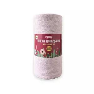 하루온 행주 타올 30매 1롤 [핑크25cm] 빨아쓰는 다용도 극세사 마이크로화이바