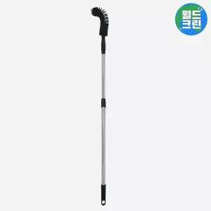 월드크린 코브라 거미줄 제거 솔 + 2단 스크류 스텐 봉 벽 먼지 제거 빈틈 실링팬 구석 청소 장대
