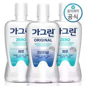 동아제약 가그린 가글 820ml 3개 오리지널 제로