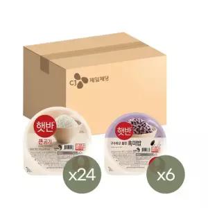 CJ제일제당 [G]햇반 큰공기 300g x24개+흑미밥 210g x6개