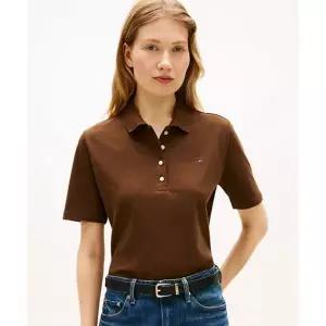 타미힐피거 TOMMY HILFIGER 코튼 스트레치 피케 폴로 티셔츠 T22G1TPI051WT1GV0 162099