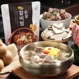 산똘배 순살 갈비탕 6팩 12인분 뼈없는 소갈비 산돌배 갈비탕 아이큐샵