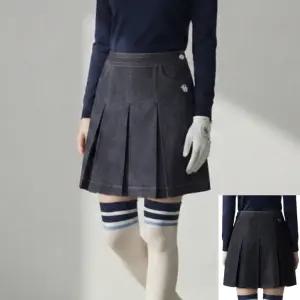 미디 5부 레이온 혼방 여성 데님 골프 주름 치마 추천 동호회 편안함