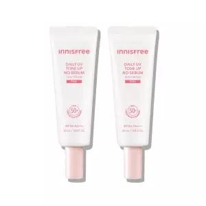 이니스프리 데일리 UV 톤업 노세범 선크림 50mL 2입 (3종 택1)