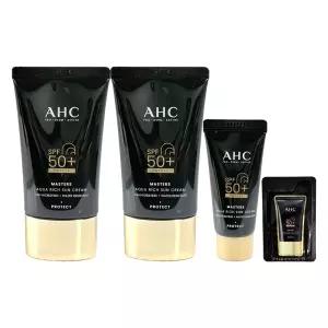 AHC 대용량 최신상 마스터즈 아쿠아리치 선크림 60ml+60ml+10ml