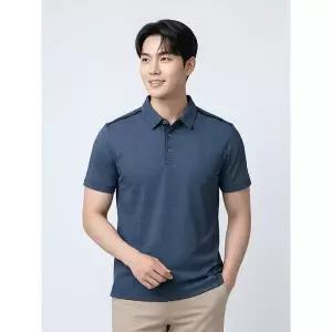 [파크랜드]네이비 에어도트 메쉬 티셔츠 A2TS2310460A_P423137062