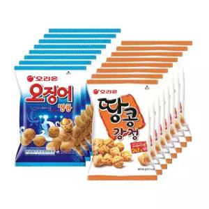 오리온 오징어땅콩 98g+땅콩강정 80g 8개씩 (총 16개)