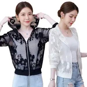 [르비앙] 네오 망사 블루종 2종(블랙+화이트)