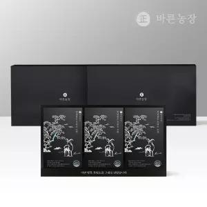 바른농장 자연방목 고함량 흑염소진액 천년 품은 원물 흑염소즙 효능 임산부 90포, 3개