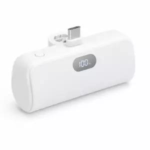 드리온 10W LCD 도킹형 미니보조배터리 C타입 5000mah 갤럭시 아이폰 잔량확인 일체형보조배터리