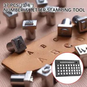 스탬프 펀치 도구 37종 가죽 엠보싱 도구 금속 알파벳 숫자 가죽 3.5mm6.5mm 문자 스탬핑 키트