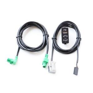 AUX USB 자동차 소켓 스위치 오디오 + 케이블  CIC 유닛 cd 호스트  BMW 호환 E60 E87 F25 용