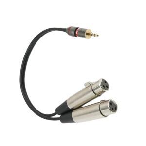 3.5mm 1/8 스테레오 플러그 - 듀얼 XLR 암 마이크 오디오 TRS 케이블