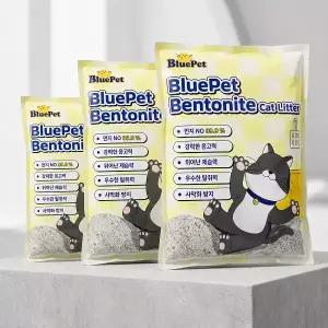 블루펫 고양이모래 벤토나이트모래 18kg 먼지없는 cat litter 6kg x 3개