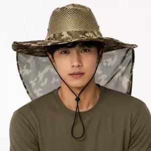 남여공용 정글모자(망사) 밀짚 여름 사파리 등산 벙거지 자외선차단 얼굴 햇빛가리개 모자 낚시 캠핑 벌초 야외활동