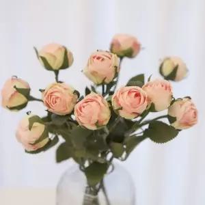 슈마켓 자나 장미조화 연핑크 11P 장미조화 인터레어조화 조화꽃 인조나무 조화나무