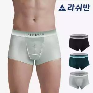 [라쉬반] H분리 나무소재 남성팬티 프리미엄 셀루켓 프리 3종