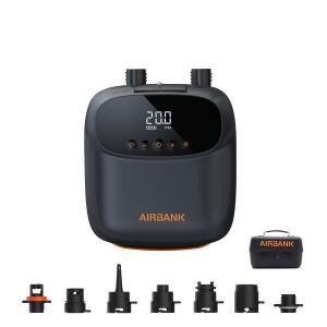 Airbank 스탠드 업 패들 SUP 펌프 충전식 20PSI 풍선 PVC 보트 카약 액세서리 서핑 연 매트리스