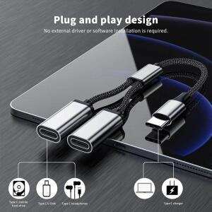 고속 스테이션2/3포트 멀티 USB 허브 확장 타입 C 분배기 고속 데이터 전송 OTG 어댑터 (PC/노트북/프로용)