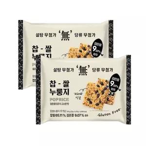 개별포장 무설탕 찹쌀누룽지 팝 라이스 무가당 검은콩함유 300g(25gx12개입)x2개