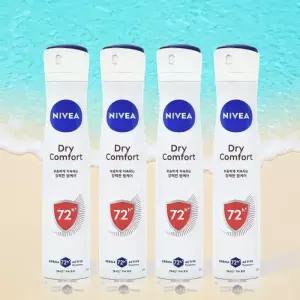니베아 드라이 콤포트 스프레이 파우더향 200ml / 4개