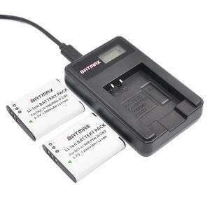 2Pcs 1200mAh LI50B LI-50B 배터리 및 LCD 충전기 올림푸스 MJU 스타일러스 1010 1020 1030SW 9000 SH21SH2
