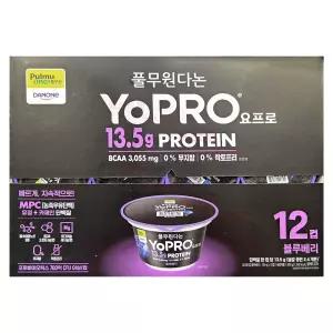 풀무원다논 요프로 프로틴 무지방 블루베리 12컵