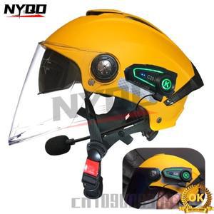 오토바이 헬멧 여름 태양 보호 하프 듀얼 렌즈 블루투스 cascos para moto