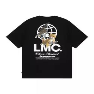 엘엠씨 FLYING CATS TEE black 반소매 티셔츠 0LM46STS207BLK