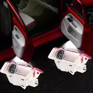 A-MG 로고 라이트 문짝 AMG 웰컴 LED 퍼들 램프 W205 W212 W213 C204 GLC GLE용 2PCs