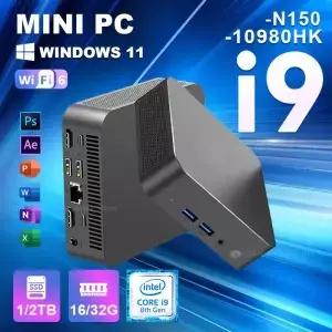 윈도우 11 미니PC 인텔 코어 i9 10980HK N150 16GB 램 WIFI6 BT5.2 4K 1TB SSD 1000Mbps 휴대용 게이밍