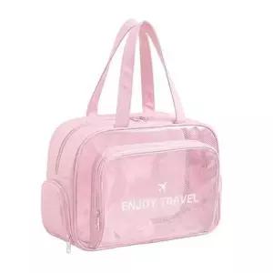 화장품 파우치 휴대용 투명 수납 다용도 파우치 36cm*25cm*15cm 메쉬 세면도구 수영장 여행용 헬스장