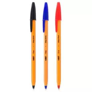 BIC 빅 오렌지 볼펜 0.7mm 12입 청색 적색 흑색