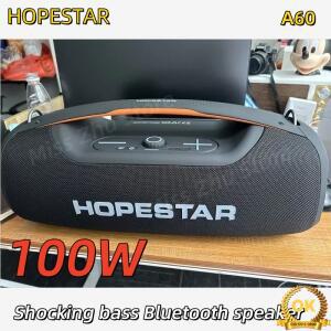 HOPESTAR A60 100W 고출력 휴대용 무선 기둥 음악 센터 베이스 붐박스 마이크 caixa de som 블루투스 스피