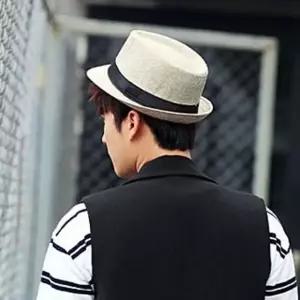 남성 페도라 패션모자 중년 신사 모자 중절모 휴가룩 남자라피아햇 (WADE30B)