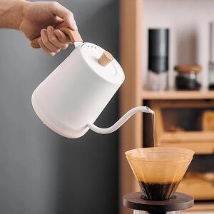 110V/220V 전기 주전자 800ml 핸드 브루 커피 포트 구스넥 슬렌더 마우스 304 스테인리스 스틸 1000W