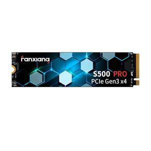 판샹 S500 Pro 512GB NVMe SSD M.2 PCIe Gen3x4 2280 내장 솔리드 스테이트 드라이브, SLC 캐시 3D NAND TLC, 최대 3200MB/s, 노트북 및 PC 데스크톱과 호환(블랙)
