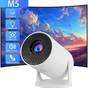M5 휴대용 홈 프로젝터, 유선 스크린 연결, 내장 스피커, 가족 모임, 엔터테인먼트에 이상적