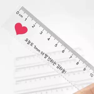 이름 각인 플라스틱 투명 응원 문구 인쇄 네임자 15cm