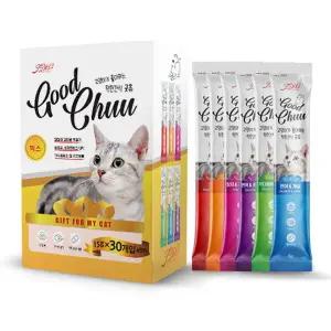 착한간식 굿츄 6종혼합 15g x 150개 고양이간식 대표상품_T