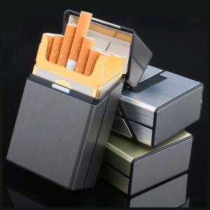휴대용 20pcs 알루미늄  케이스 일반 킹 사이즈 플라스틱 시가 홀더 상자 보관 용기 흡연 액세서리