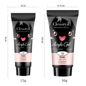 15ml  확장 젤 네일 빌드 폴리 아크릴 크리스탈 네이키드 컬러 UV LED 폴란드어 확장 빠른