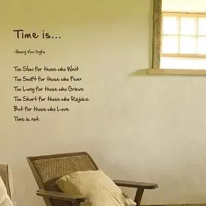 Time is 레터링스티커 포인트 그래픽 벽장식