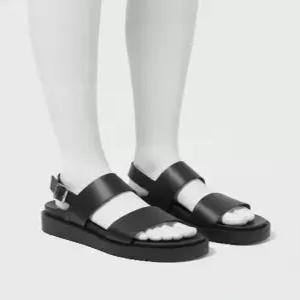 아뜨리에 SECOND A 더블라인 베이직 레더샌들 2NDS010B BLACK 2B