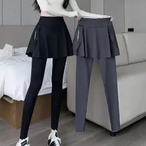 여성 슬림핏 요가 필라테스 치마 스커트 9부 레깅스