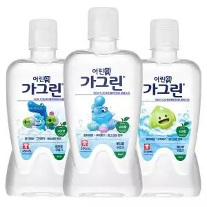 가그린 어린이용 구강세정제 사과향 380ml 3개