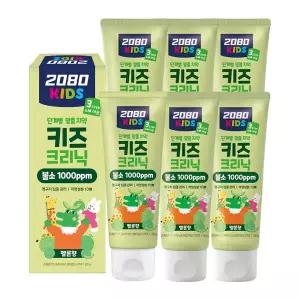 2080 키즈크리닉 3단계 키즈 치약 80g 6개